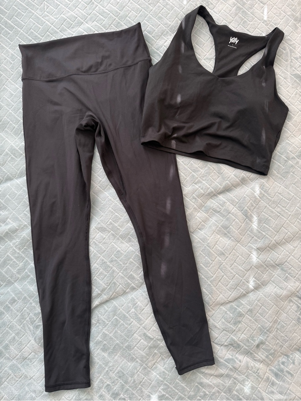 YITTY Black Leggings and Sports Bra Set